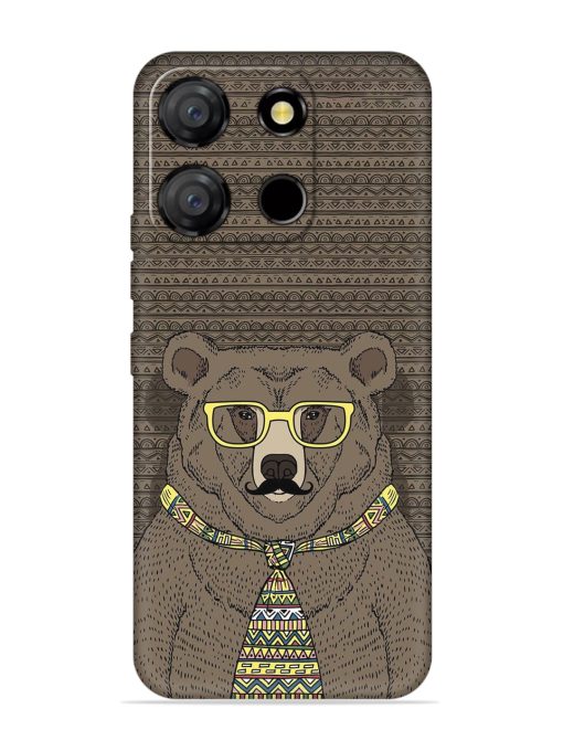 Grizzly Bear Embossed Soft Silicone Case for Itel A60 Zapvi