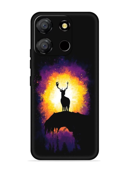 Elk Animal Art Embossed Soft Silicone Case for Itel A60 Zapvi