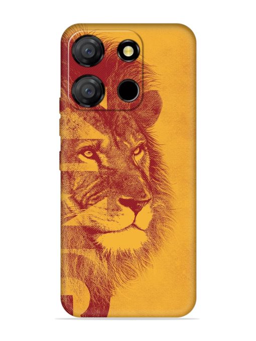 Gold Lion Crown Art Embossed Soft Silicone Case for Itel A60 Zapvi