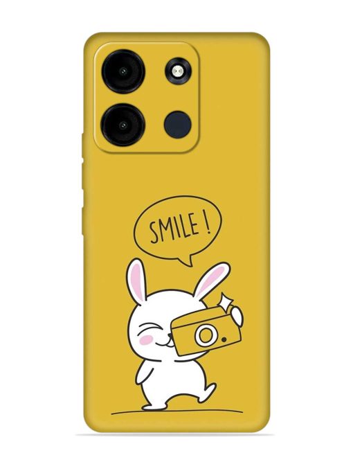 Hey Smile Please Embossed Soft Silicone Case for Itel A60S Zapvi