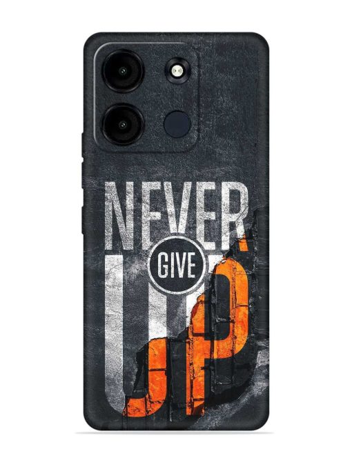 Never Give Up Embossed Soft Silicone Case for Itel A60S Zapvi