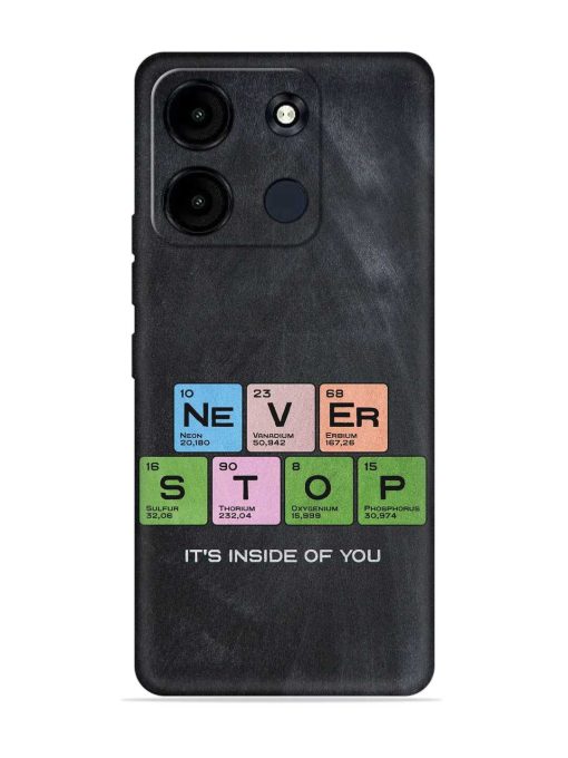 Never Stop It'S Inside Of You Embossed Soft Silicone Case for Itel A60S Zapvi