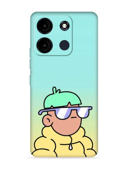 Doodles Cool Character Embossed Soft Silicone Case for Itel A60S Zapvi