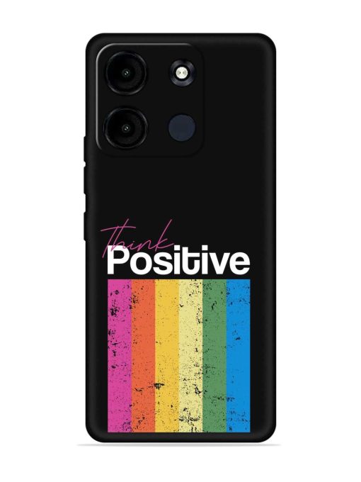 Think Positive Typography Embossed Soft Silicone Case for Itel A60S Zapvi