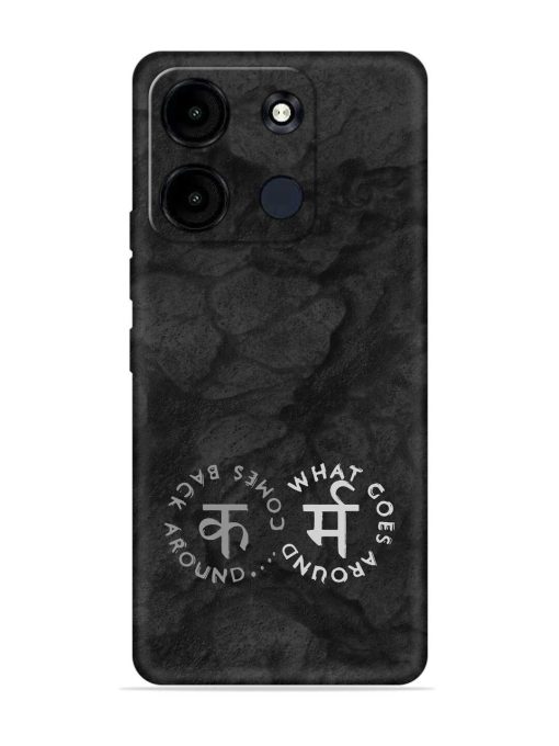 Karma Hindi Word Embossed Soft Silicone Case for Itel A60S Zapvi