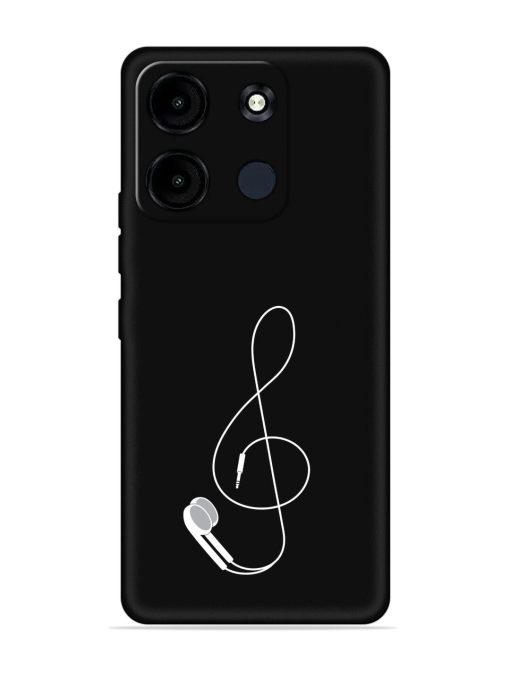 Music Earphone Vector Embossed Soft Silicone Case for Itel A60S