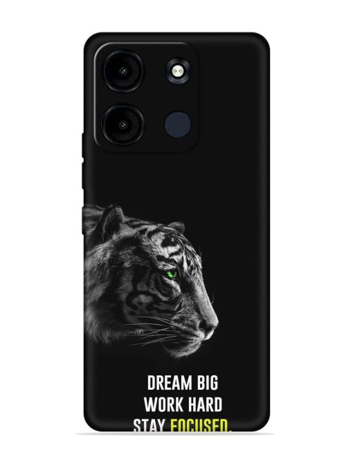 Dream Big Work Hard Embossed Soft Silicone Case for Itel A60S Zapvi