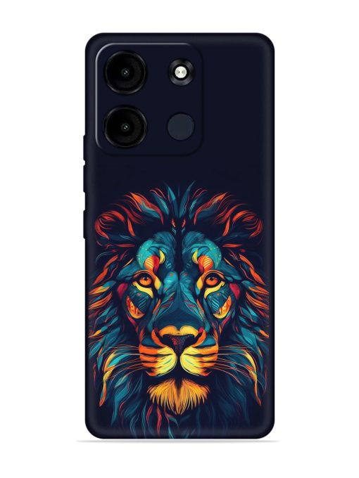 Colorful Lion Embossed Soft Silicone Case for Itel A60S Zapvi