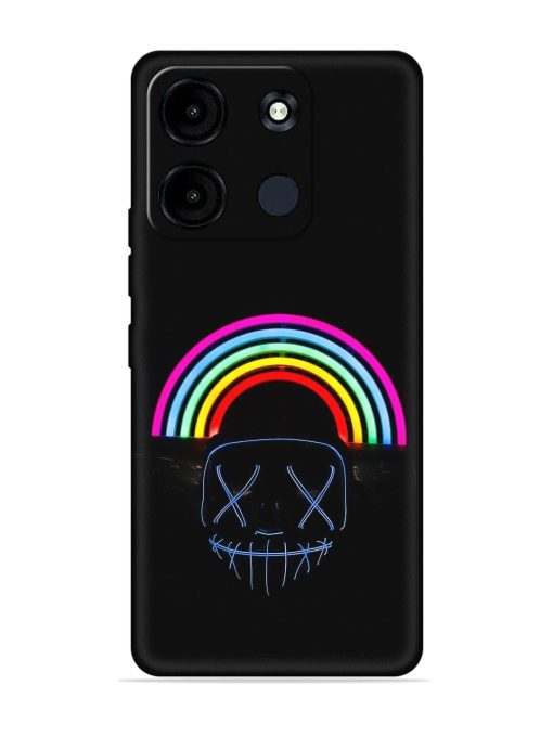 Mask Rainbow Embossed Soft Silicone Case for Itel A60S