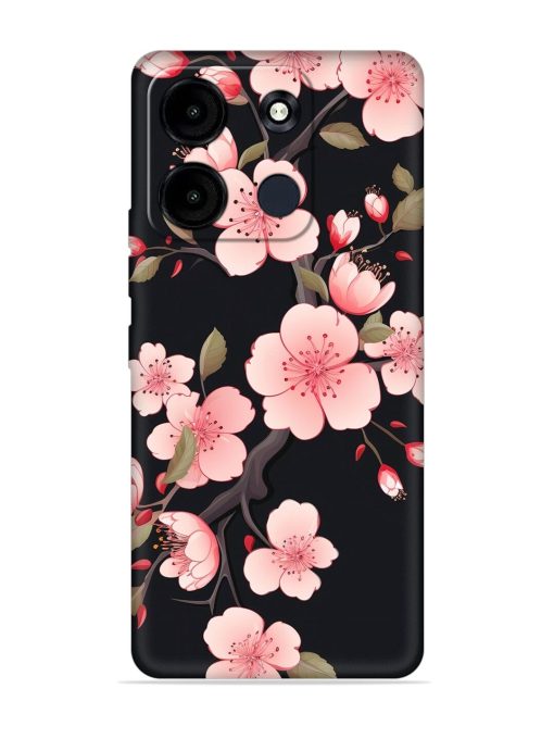 Cherry Blossom Embossed Soft Silicone Case for Itel A60S