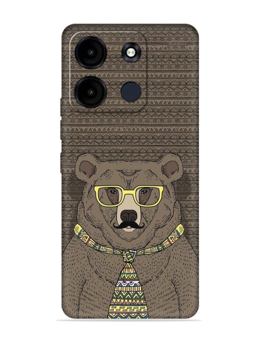 Grizzly Bear Embossed Soft Silicone Case for Itel A60S Zapvi