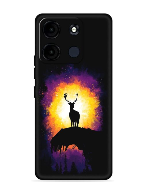 Elk Animal Art Embossed Soft Silicone Case for Itel A60S