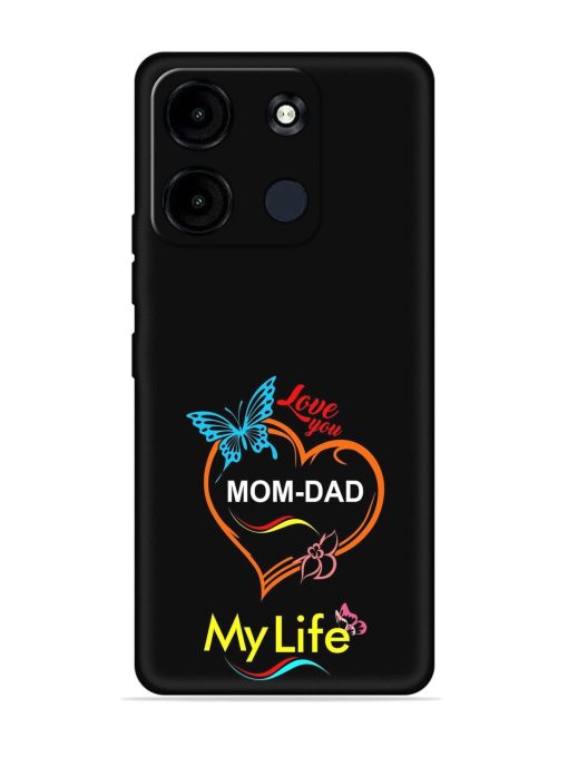 Love You Mom Dad Embossed Soft Silicone Case for Itel A60S Zapvi