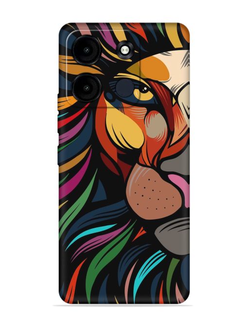 Trippy Lion Art Embossed Soft Silicone Case for Itel A60S Zapvi