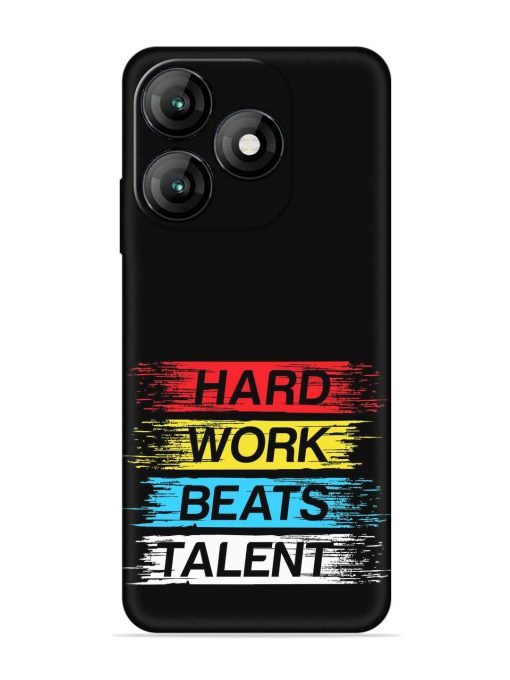 Hard Work Beats Embossed Soft Silicone Case for Itel A70