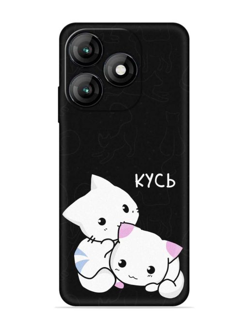 Kycb Cat Embossed Soft Silicone Case for Itel A70 Zapvi