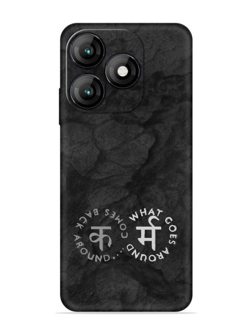 Karma Hindi Word Embossed Soft Silicone Case for Itel A70