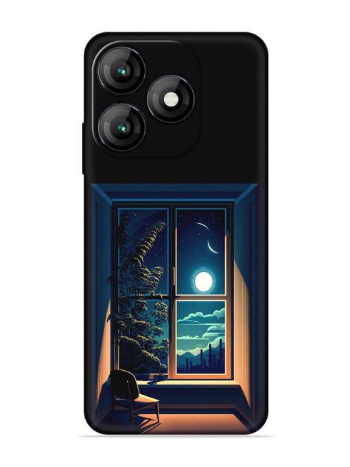 Night View At Window Embossed Soft Silicone Case for Itel A70 Zapvi