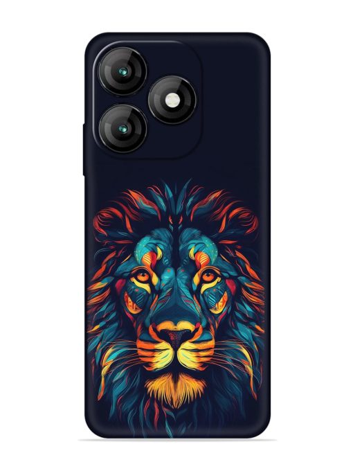 Colorful Lion Embossed Soft Silicone Case for Itel A70