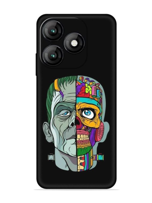 Men Vs Skull Embossed Soft Silicone Case for Itel A70 Zapvi