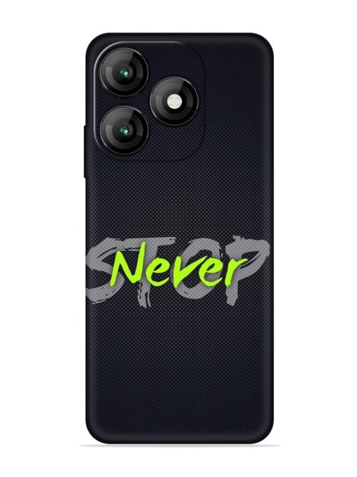 Never Stop Embossed Soft Silicone Case for Itel A70 Zapvi