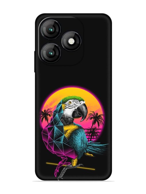 Rad Parrot Embossed Soft Silicone Case for Itel A70 Zapvi