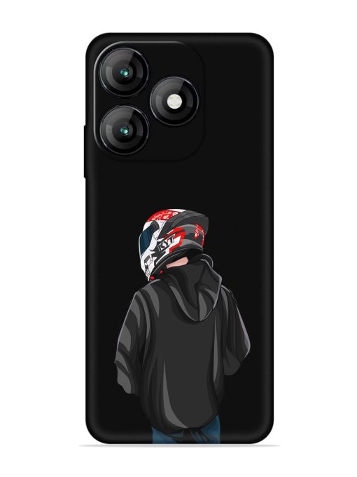 Motorcycle Rider Embossed Soft Silicone Case for Itel A70