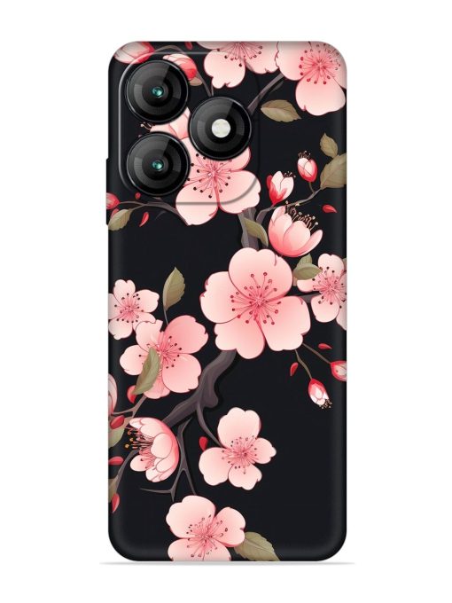 Cherry Blossom Embossed Soft Silicone Case for Itel A70