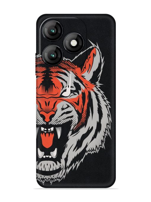 Tiger Aggression Embossed Soft Silicone Case for Itel A70