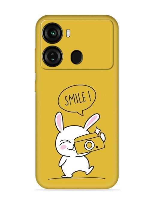 Hey Smile Please Embossed Soft Silicone Case for Itel P40 Zapvi