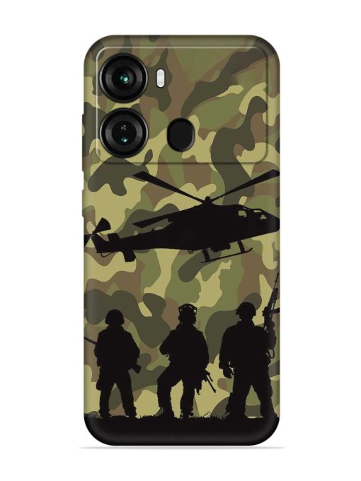 Army Heros Embossed Soft Silicone Case for Itel P40 Zapvi