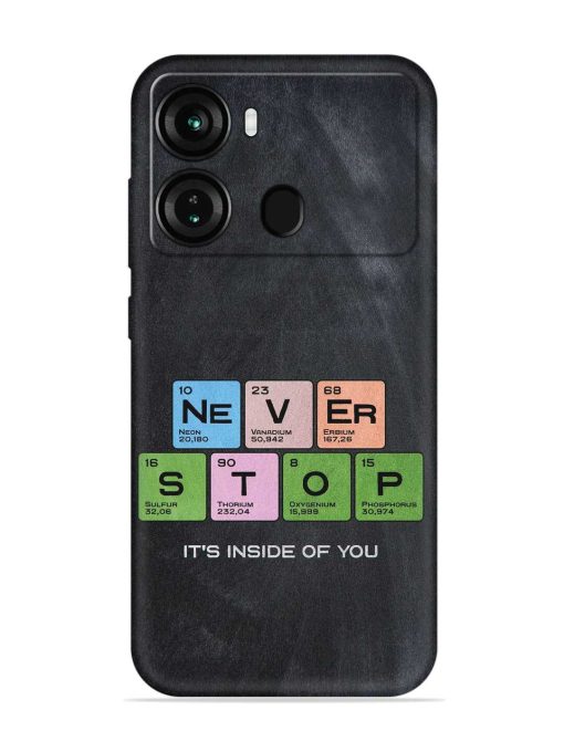 Never Stop It'S Inside Of You Embossed Soft Silicone Case for Itel P40 Zapvi