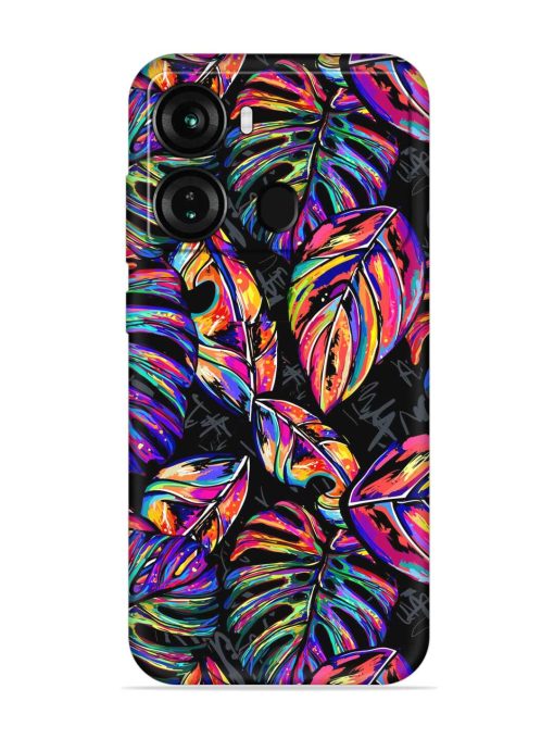 Tropical Seamless Vector Embossed Soft Silicone Case for Itel P40 Zapvi