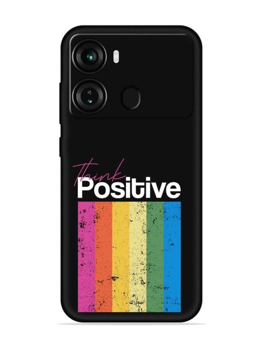 Think Positive Typography Embossed Soft Silicone Case for Itel P40 Zapvi