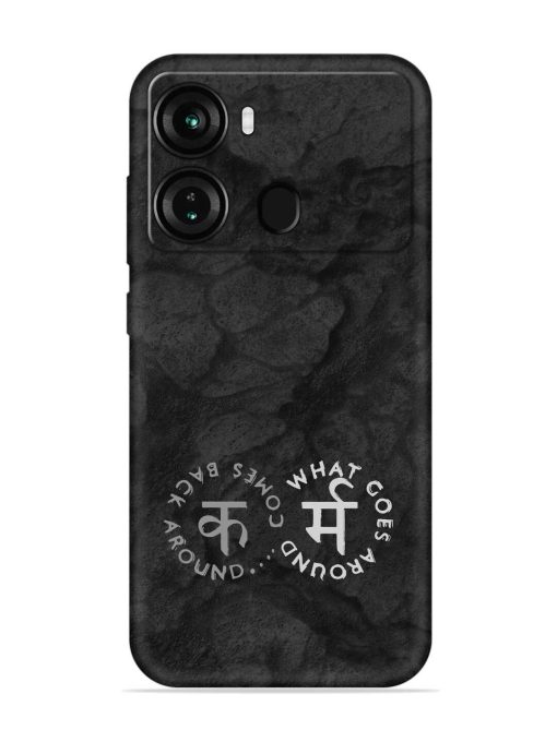 Karma Hindi Word Embossed Soft Silicone Case for Itel P40 Zapvi