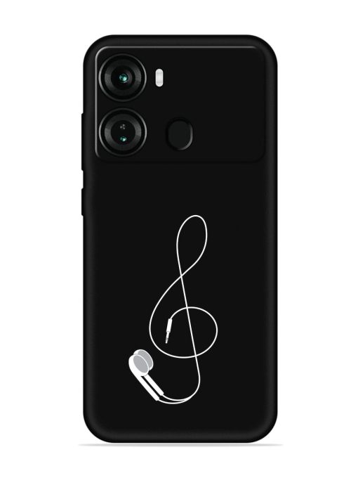 Music Earphone Vector Embossed Soft Silicone Case for Itel P40 Zapvi