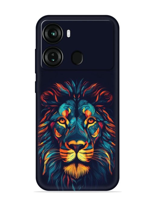 Colorful Lion Embossed Soft Silicone Case for Itel P40 Zapvi