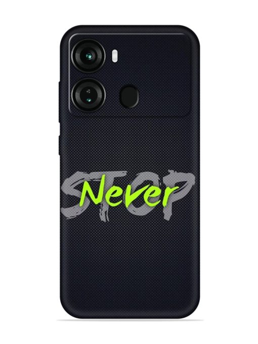 Never Stop Embossed Soft Silicone Case for Itel P40