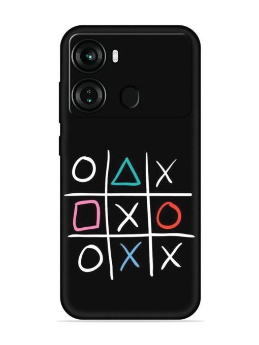 Super Neon Tic-Tac-Toe Embossed Soft Silicone Case for Itel P40 Zapvi