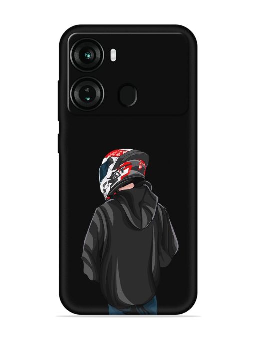 Motorcycle Rider Embossed Soft Silicone Case for Itel P40 Zapvi