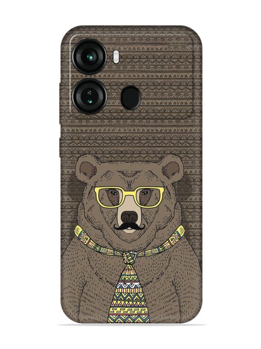 Grizzly Bear Embossed Soft Silicone Case for Itel P40 Zapvi