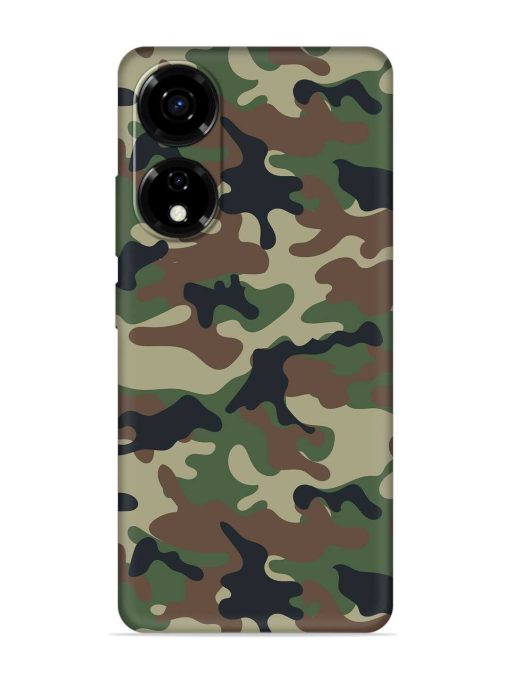 Army Military Camouflage Dark Green Embossed Soft Silicone Case for Itel P55 (5G) Zapvi