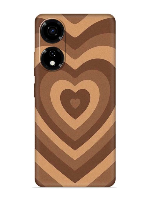 Brown Heart Embossed Soft Silicone Case for Itel P55 (5G) Zapvi