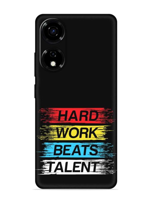 Hard Work Beats Embossed Soft Silicone Case for Itel P55 (5G)