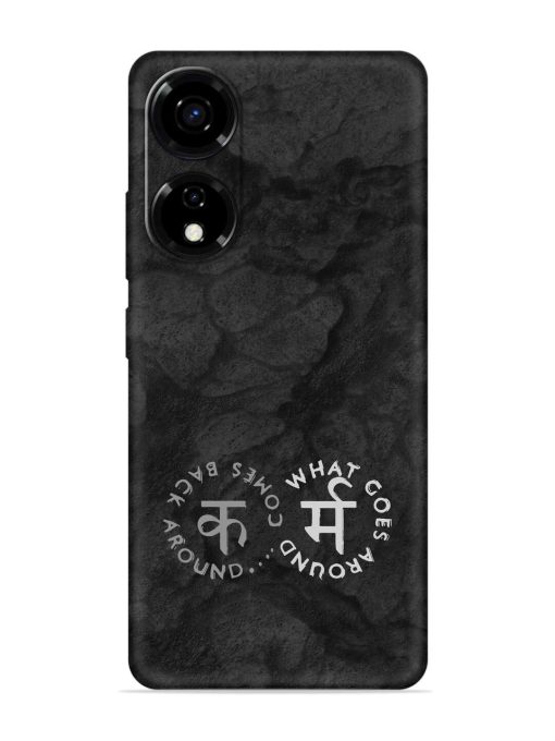 Karma Hindi Word Embossed Soft Silicone Case for Itel P55 (5G)