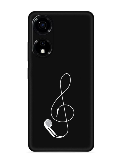 Music Earphone Vector Embossed Soft Silicone Case for Itel P55 (5G)