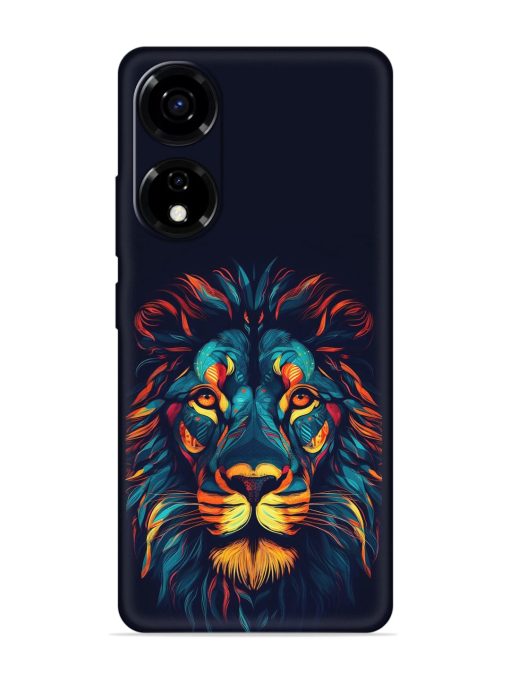 Colorful Lion Embossed Soft Silicone Case for Itel P55 (5G)