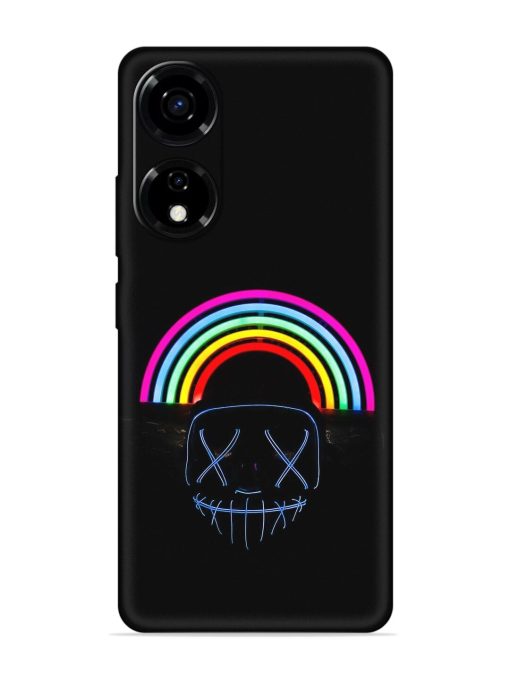 Mask Rainbow Embossed Soft Silicone Case for Itel P55 (5G)