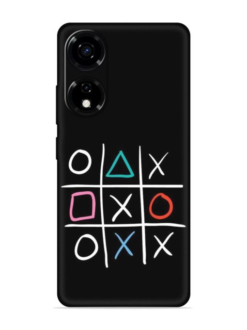 Super Neon Tic-Tac-Toe Embossed Soft Silicone Case for Itel P55 (5G)