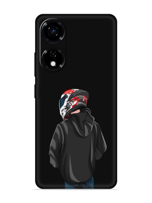 Motorcycle Rider Embossed Soft Silicone Case for Itel P55 (5G)